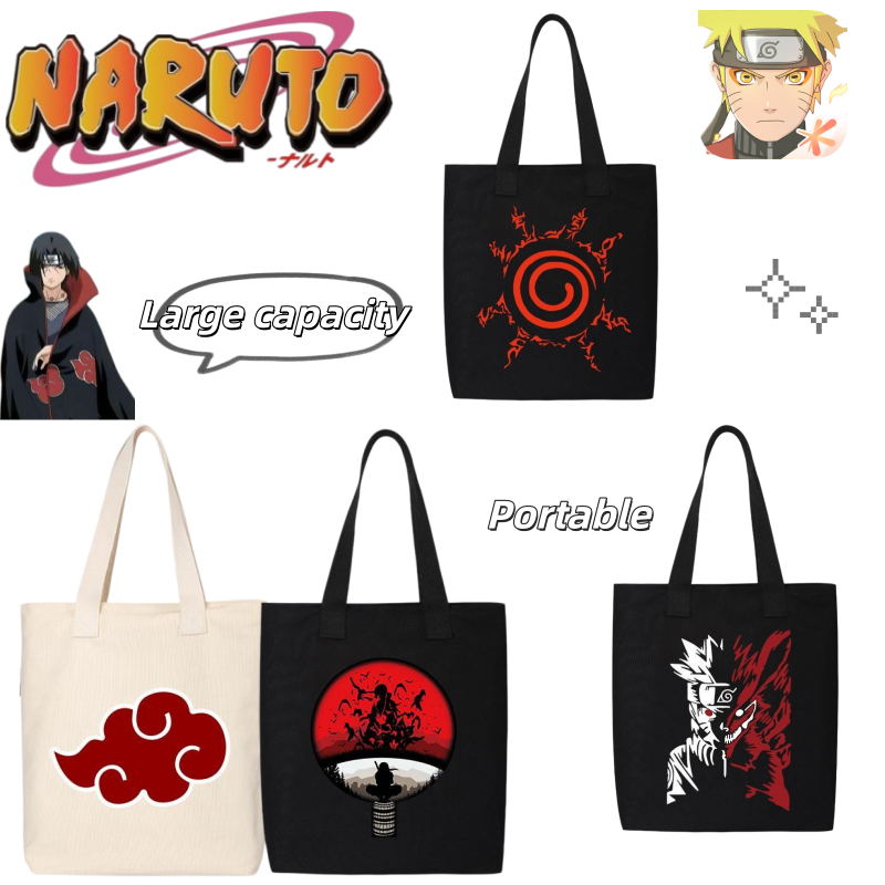Model Kit Naruto - Naruto Canvas Bag Uchiha Sasuke and