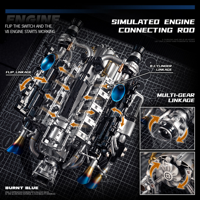 Technical Supercar V8 Engine B - огляд і ціна Model Kit Lego