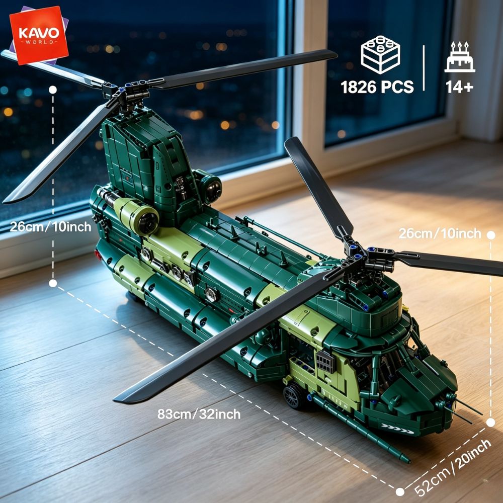 KAVOWORLD 1826pcs 32inch Heavy - огляд і ціна Model Kit In Era